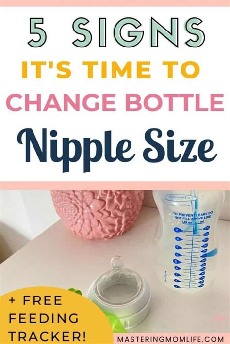 when to change bottle size